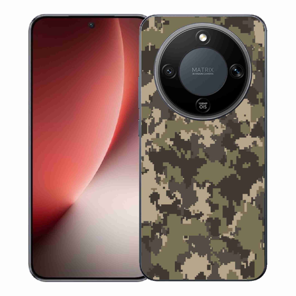 Gelový kryt mmCase na Honor Magic 8 Lite 5G - maskáčový vzor 12