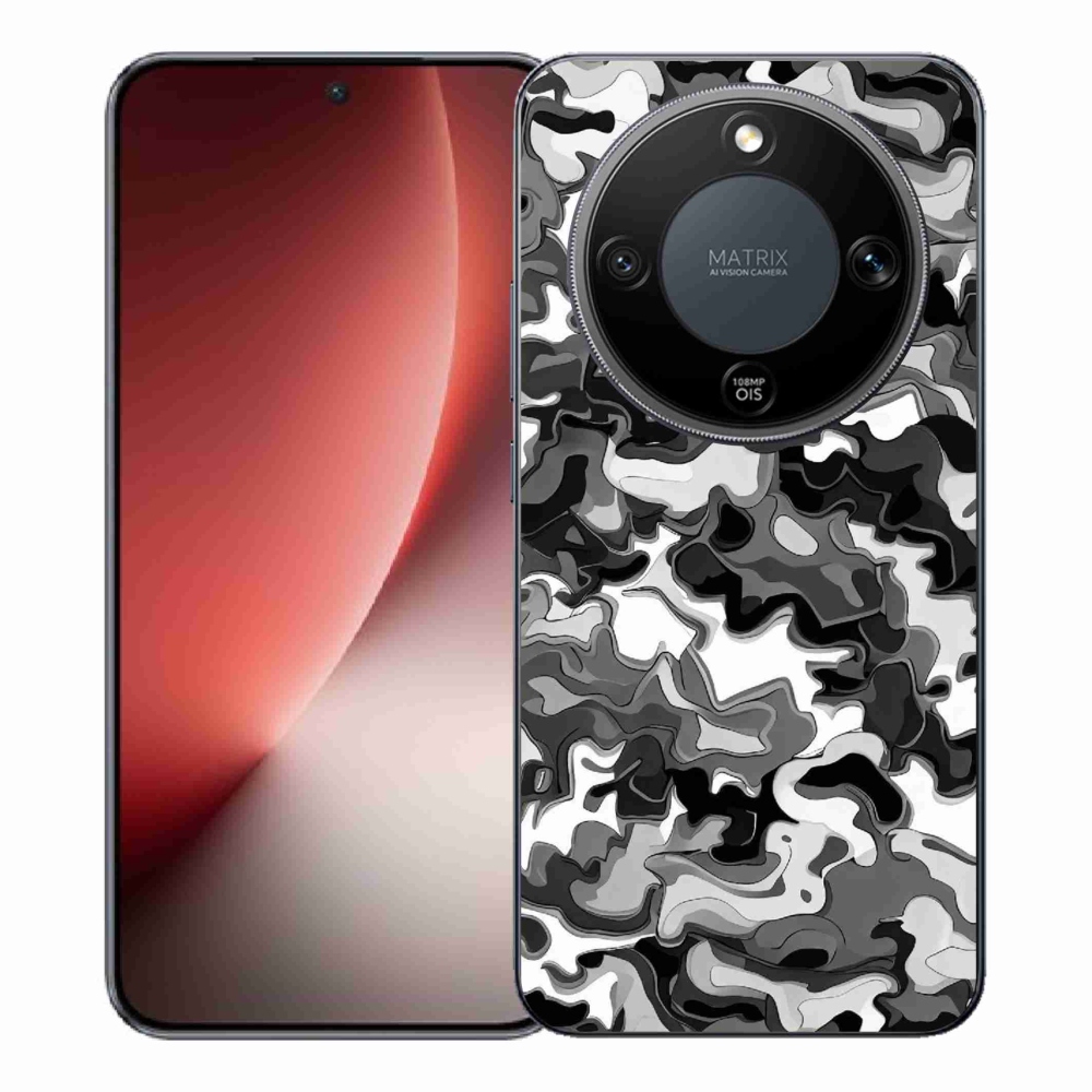 Gelový kryt mmCase na Honor Magic 8 Lite 5G - maskáčový vzor 3