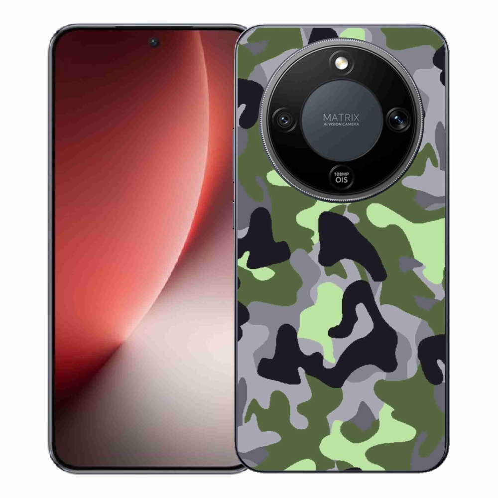 Gelový kryt mmCase na Honor Magic 8 Lite 5G - maskáčový vzor 7