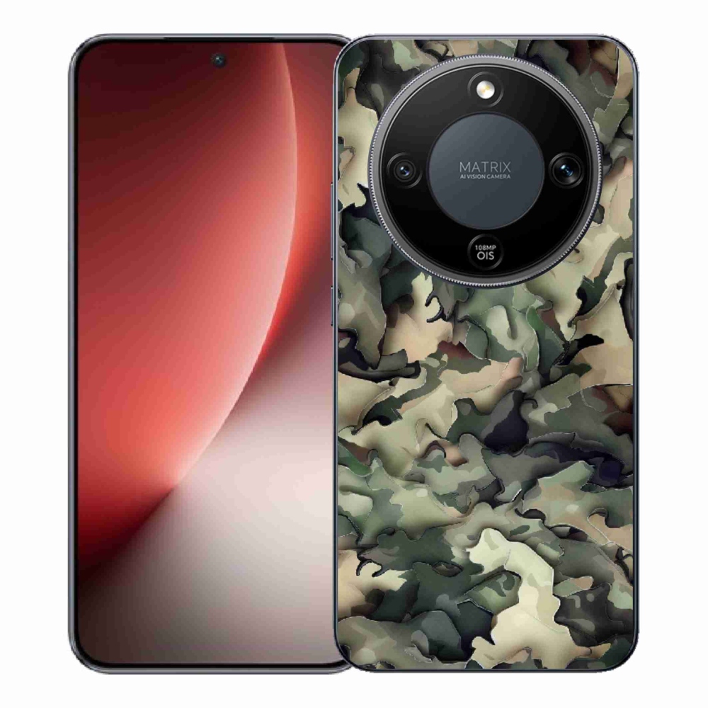 Gelový kryt mmCase na Honor Magic 8 Lite 5G - maskáčový vzor 9