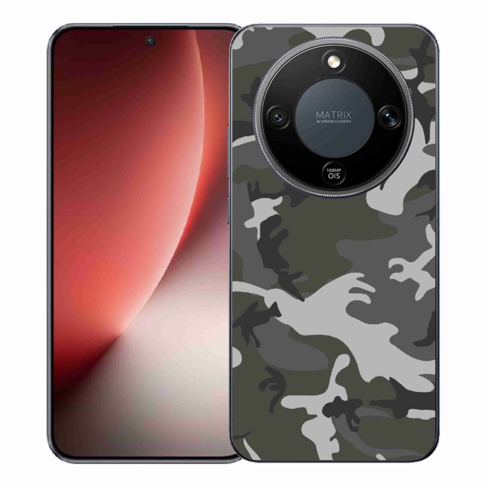 Gelový kryt mmCase na Honor Magic 8 Lite 5G - maskáčový vzor