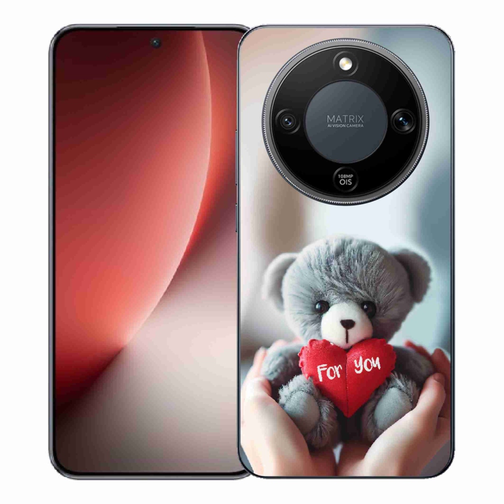 Gelový kryt mmCase na Honor Magic 8 Lite 5G - medvídek pro zamilované