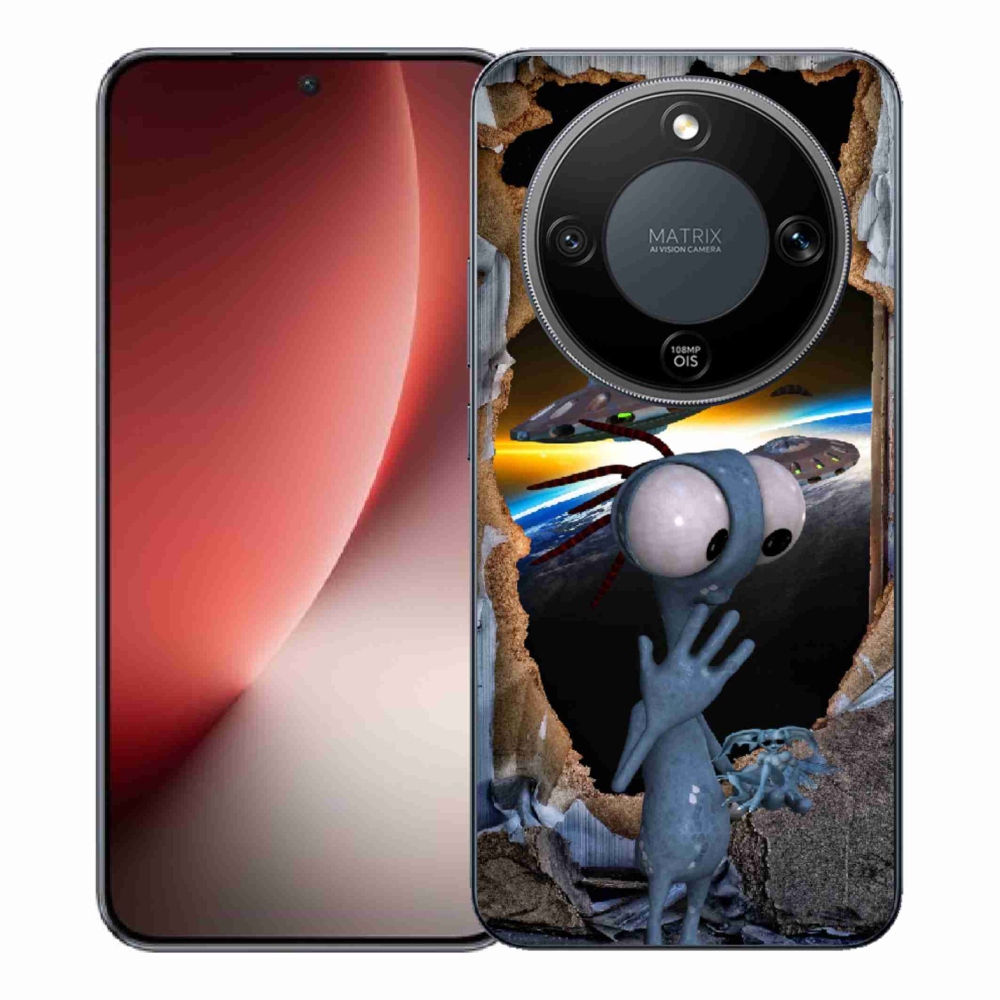 Gelový kryt mmCase na Honor Magic 8 Lite 5G - mimozemšťan