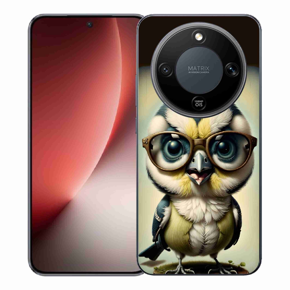 Gelový kryt mmCase na Honor Magic 8 Lite 5G - mládě s brýlemi