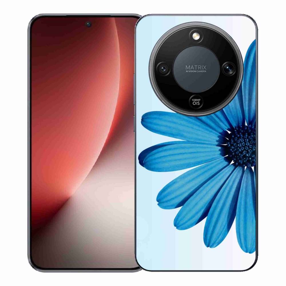 Gelový kryt mmCase na Honor Magic 8 Lite 5G - modrá kopretina