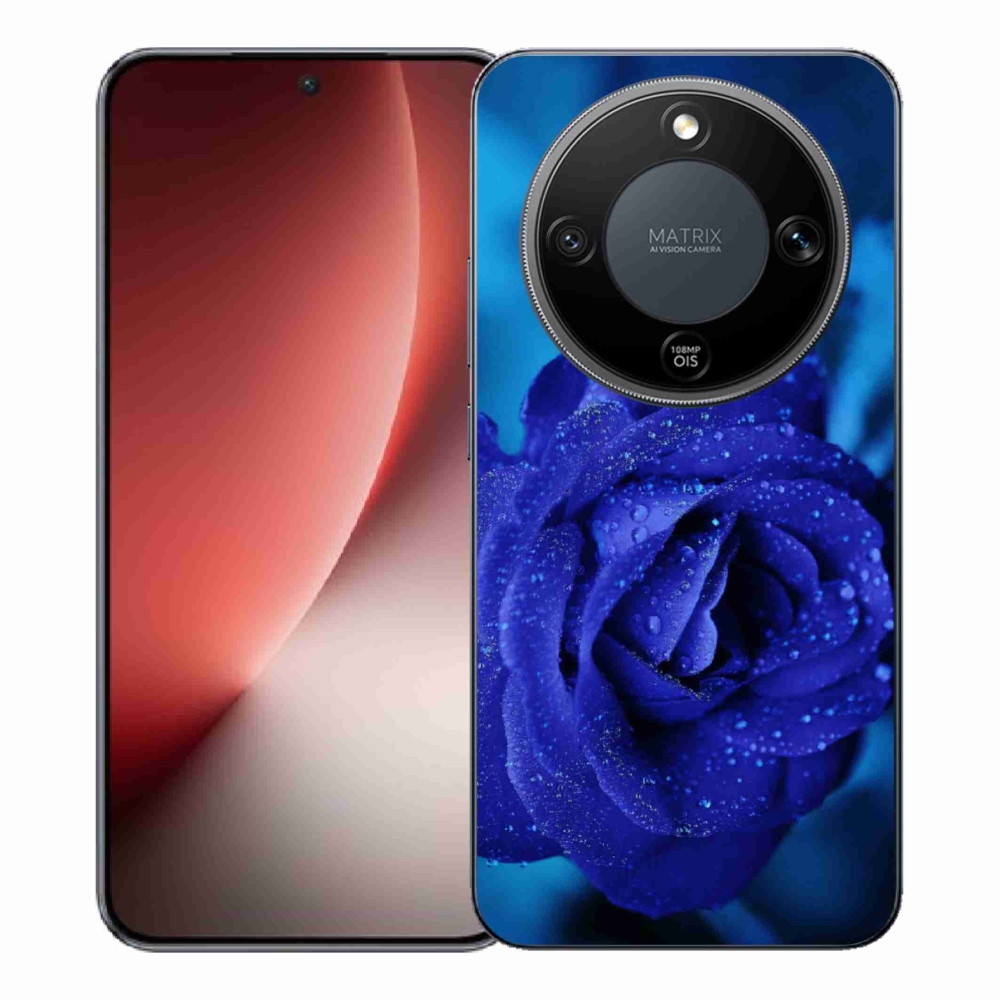 Gelový kryt mmCase na Honor Magic 8 Lite 5G - modrá růže