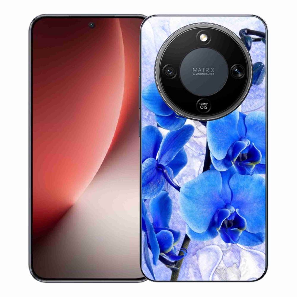 Gelový kryt mmCase na Honor Magic 8 Lite 5G - modré květy