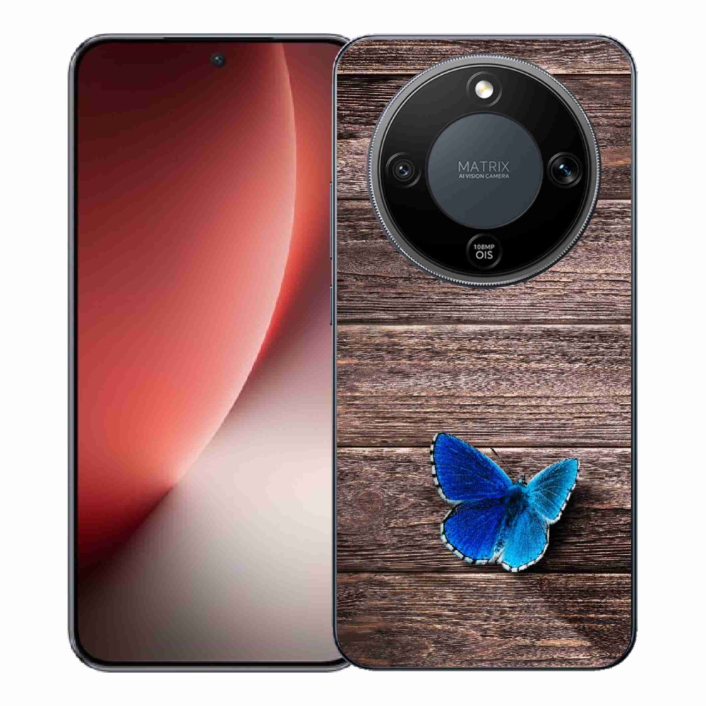 Gelový kryt mmCase na Honor Magic 8 Lite 5G - modrý motýl 1