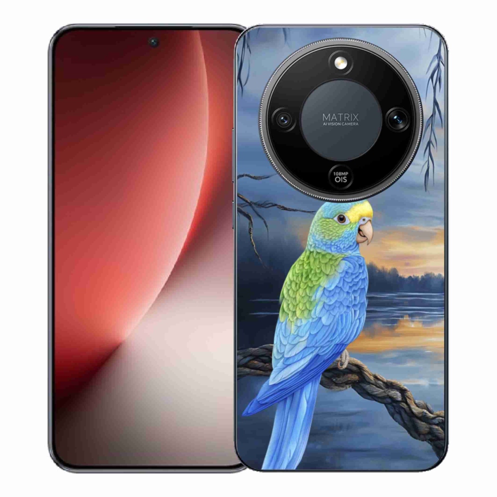 Gelový kryt mmCase na Honor Magic 8 Lite 5G - modrý papoušek