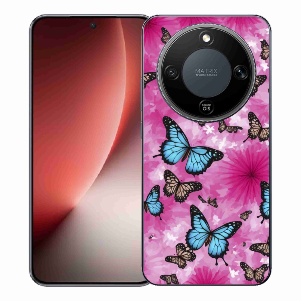 Gelový kryt mmCase na Honor Magic 8 Lite 5G - motýlí zahrada