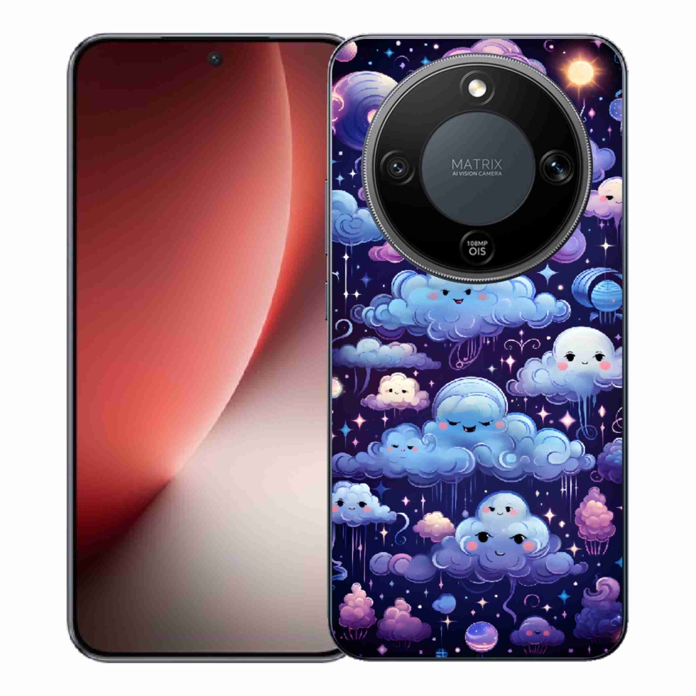 Gelový kryt mmCase na Honor Magic 8 Lite 5G - mráčky