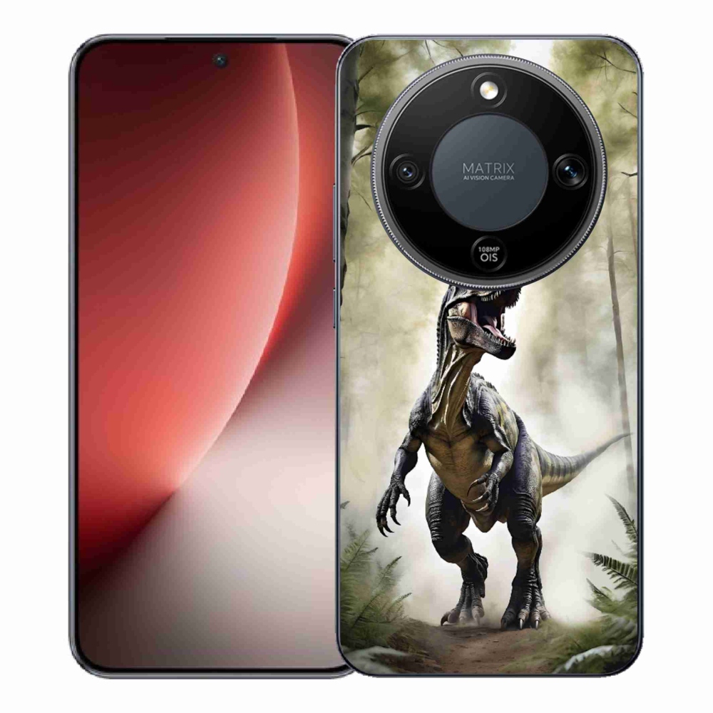 Gelový kryt mmCase na Honor Magic 8 Lite 5G - naštvaný T-Rex