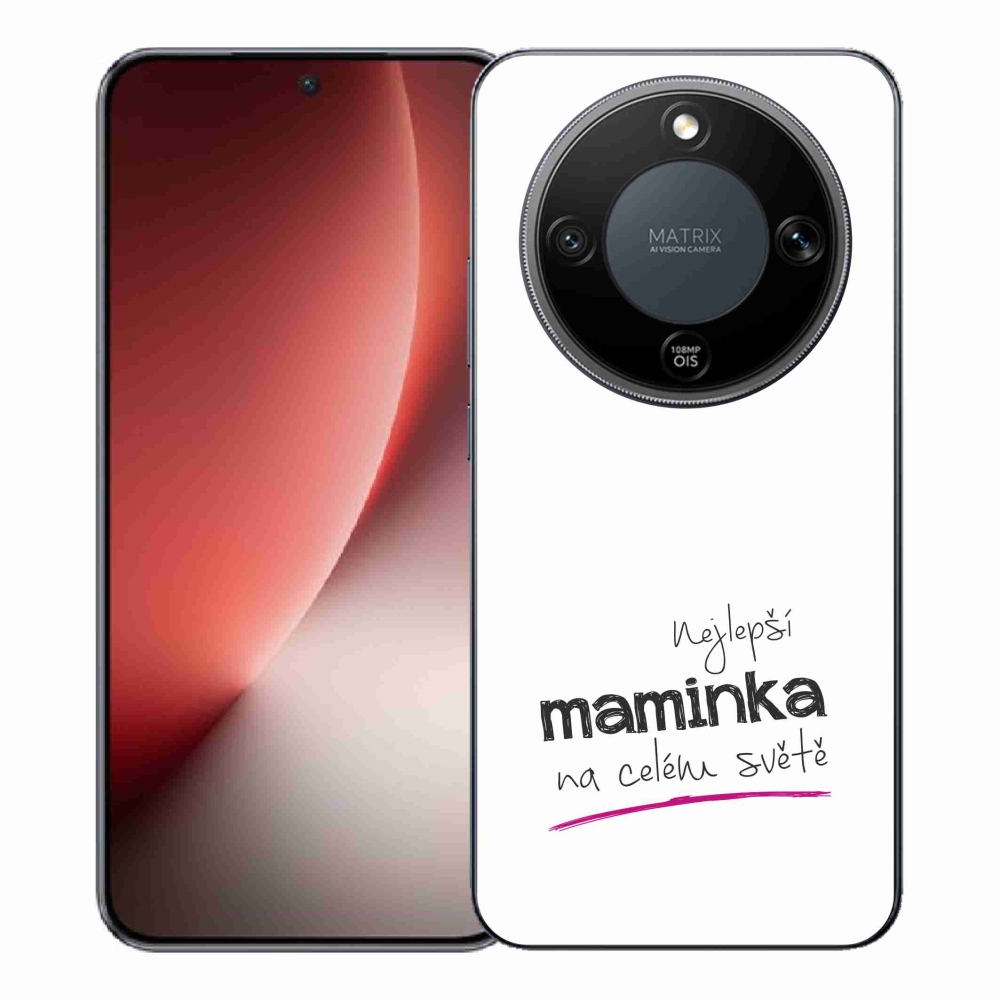 Gelový kryt mmCase na Honor Magic 8 Lite 5G - nejlepší maminka 4 bílé pozadí