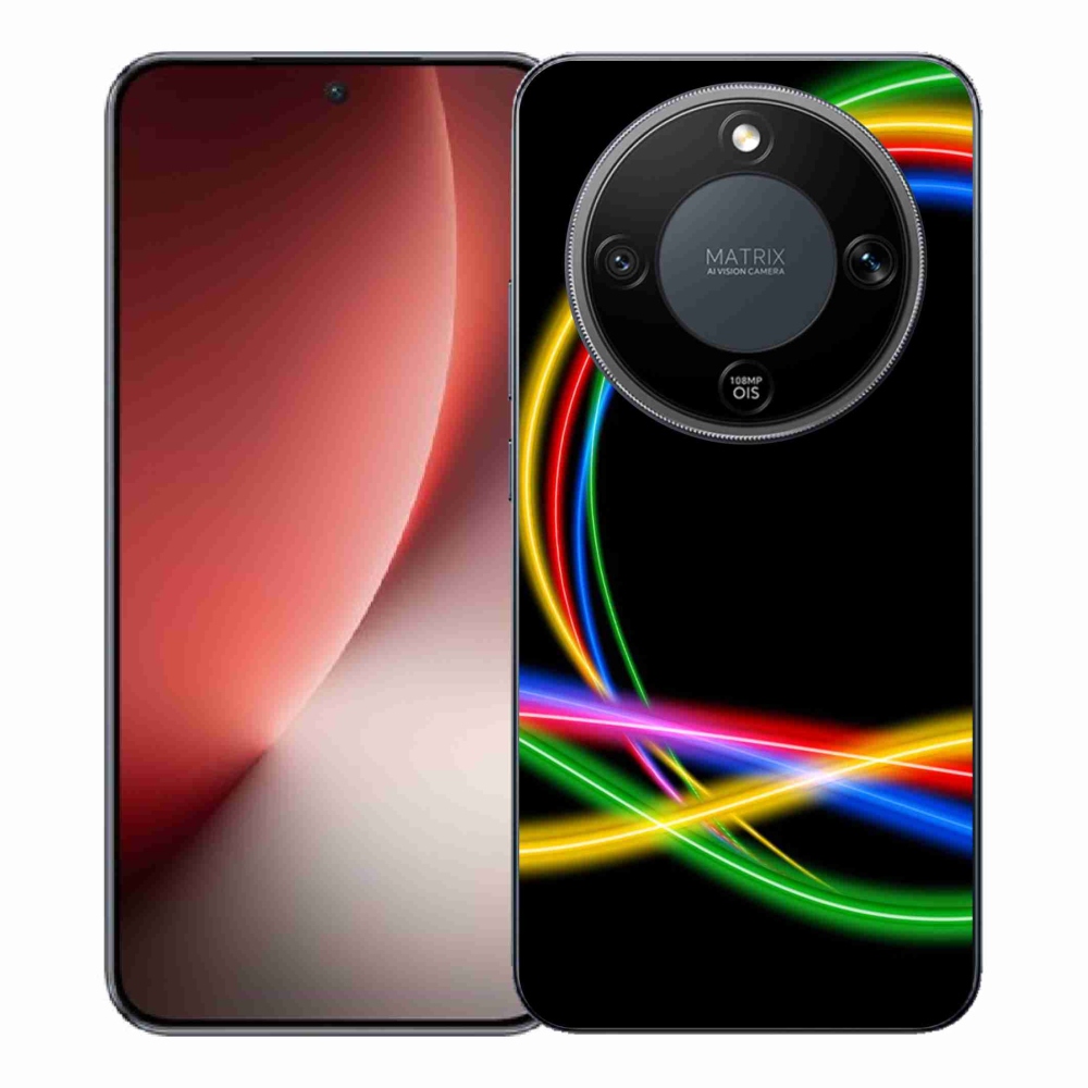 Gelový kryt mmCase na Honor Magic 8 Lite 5G - neonové kruhy