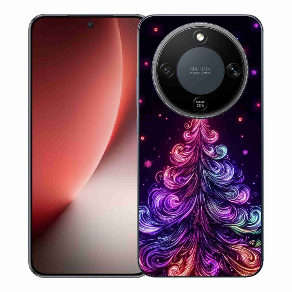 Gelový kryt mmCase na Honor Magic 8 Lite 5G - neonový vánoční stromek 1