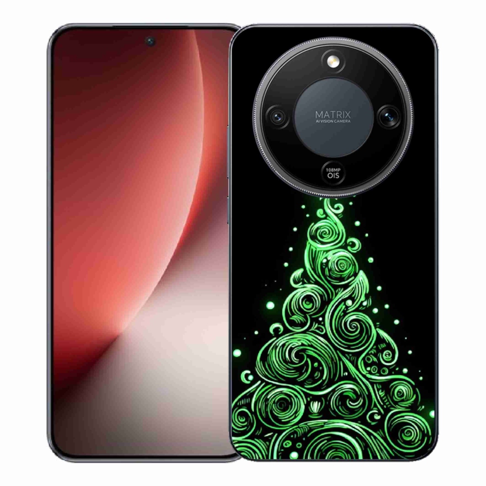 Gelový kryt mmCase na Honor Magic 8 Lite 5G - neonový vánoční stromek 3