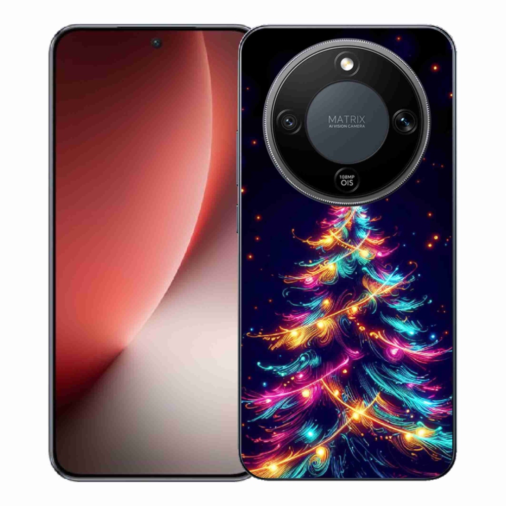 Gelový kryt mmCase na Honor Magic 8 Lite 5G - neonový vánoční stromek