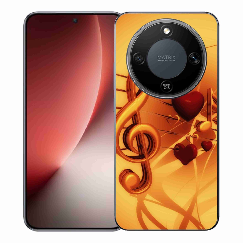 Gelový kryt mmCase na Honor Magic 8 Lite 5G - noty