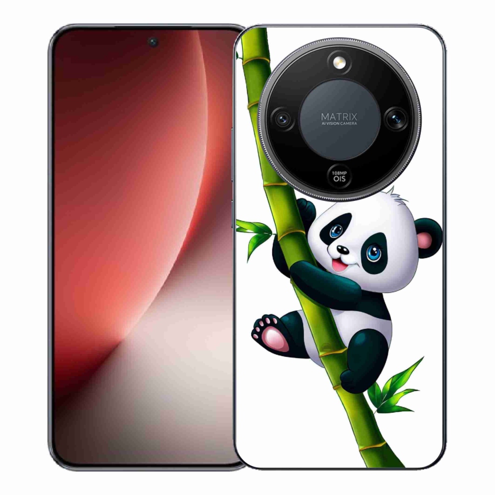 Gelový kryt mmCase na Honor Magic 8 Lite 5G - panda na bambusu