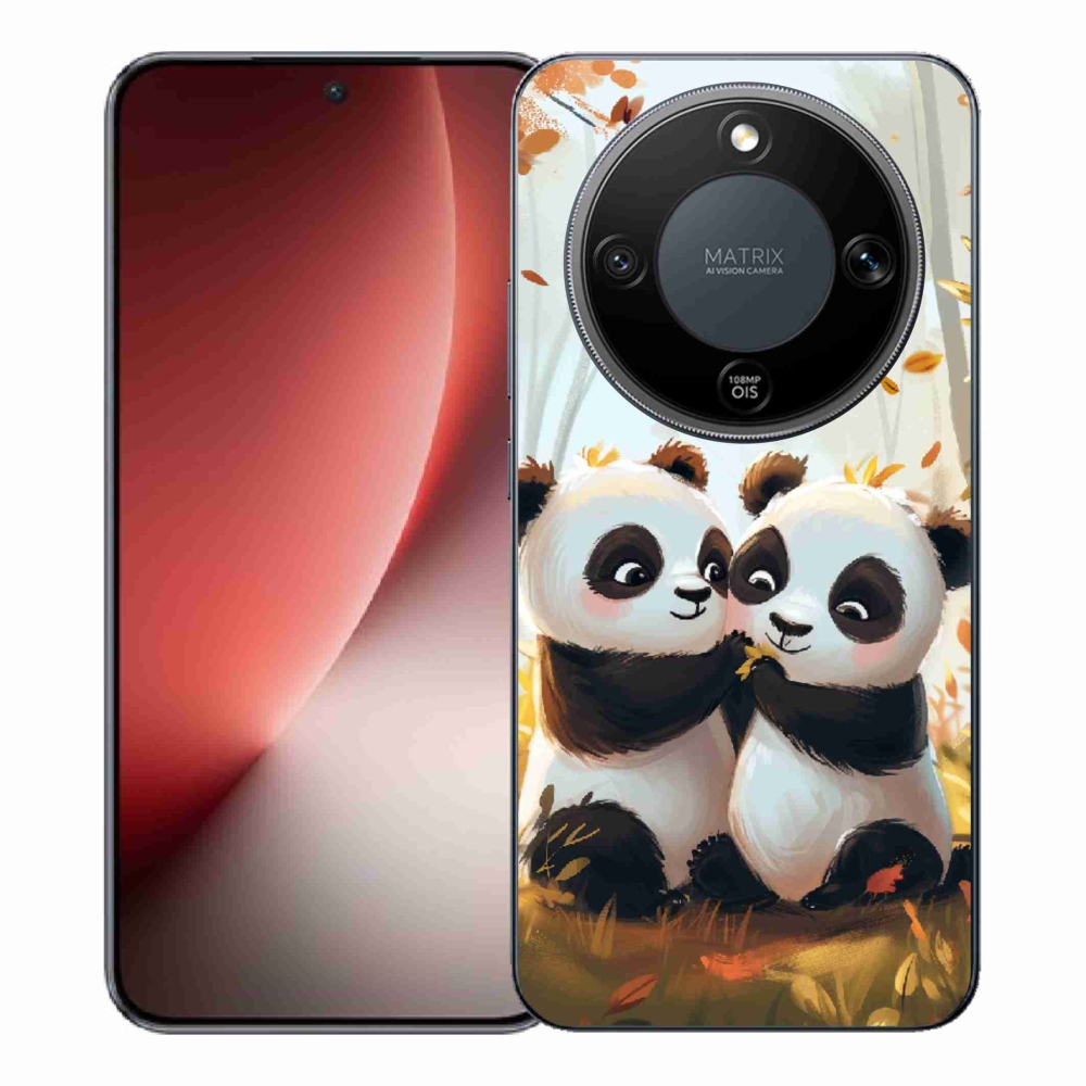 Gelový kryt mmCase na Honor Magic 8 Lite 5G - pandy