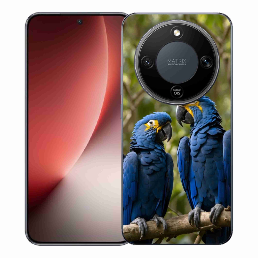 Gelový kryt mmCase na Honor Magic 8 Lite 5G - papouščí duo