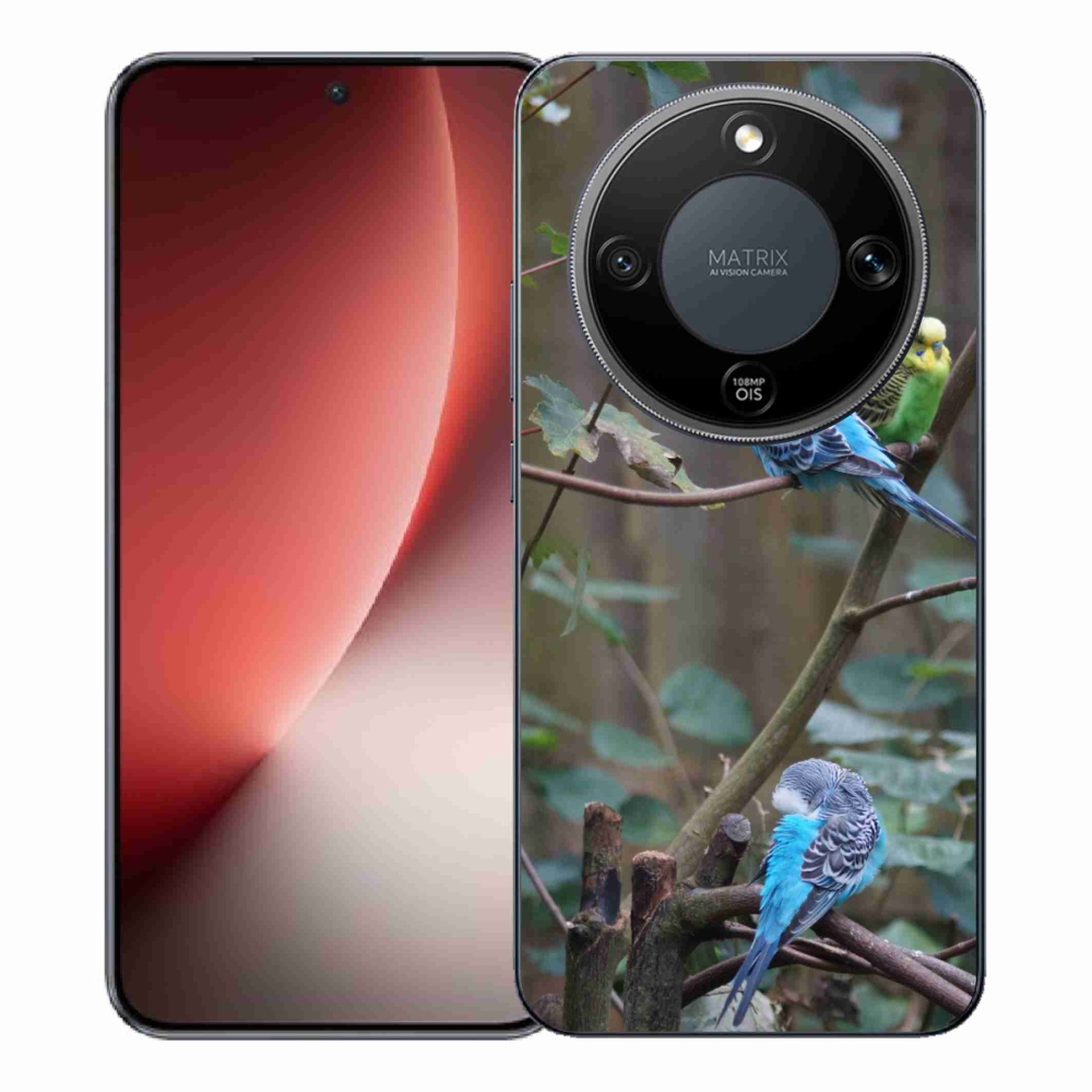 Gelový kryt mmCase na Honor Magic 8 Lite 5G - papoušci na větvi