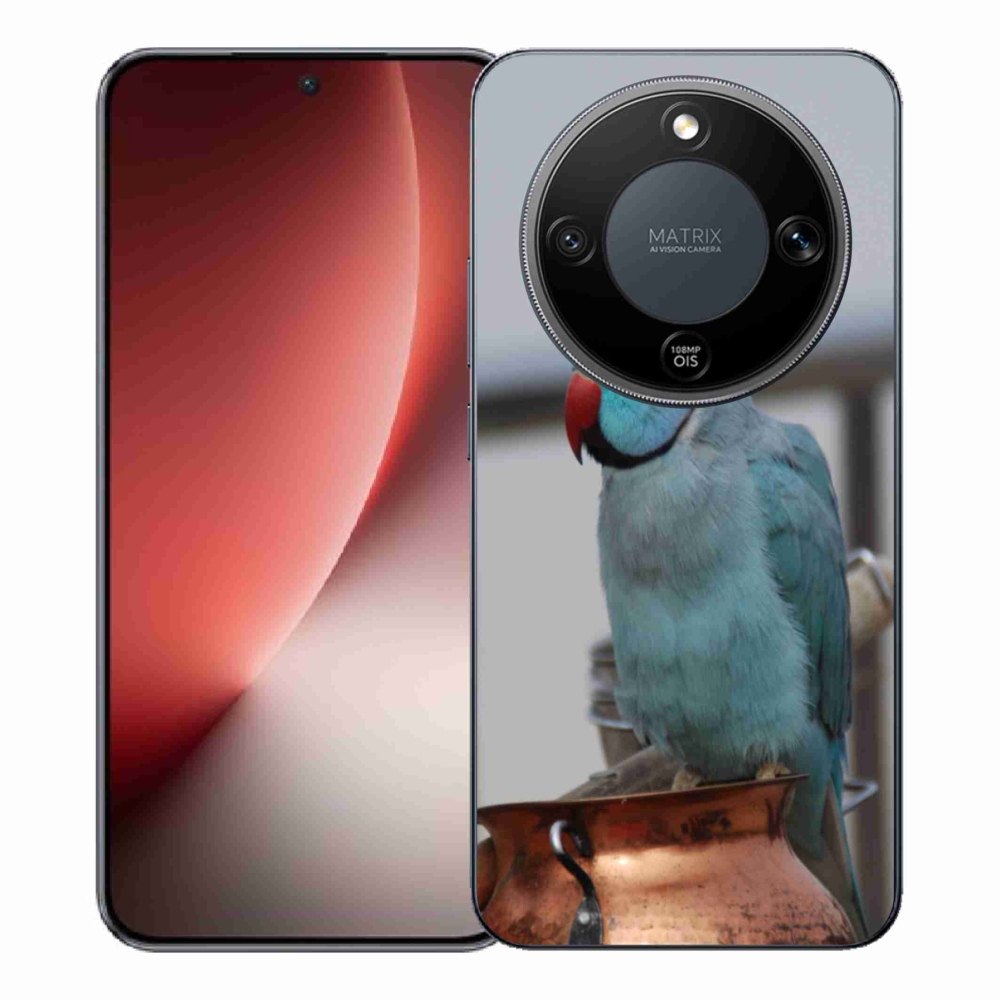 Gelový kryt mmCase na Honor Magic 8 Lite 5G - papoušek alexandr modrý