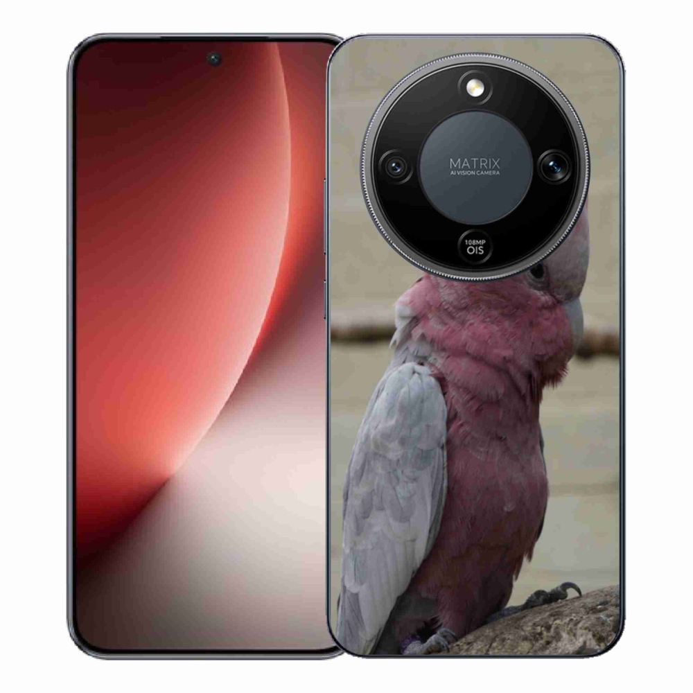 Gelový kryt mmCase na Honor Magic 8 Lite 5G - papoušek kakadu růžový