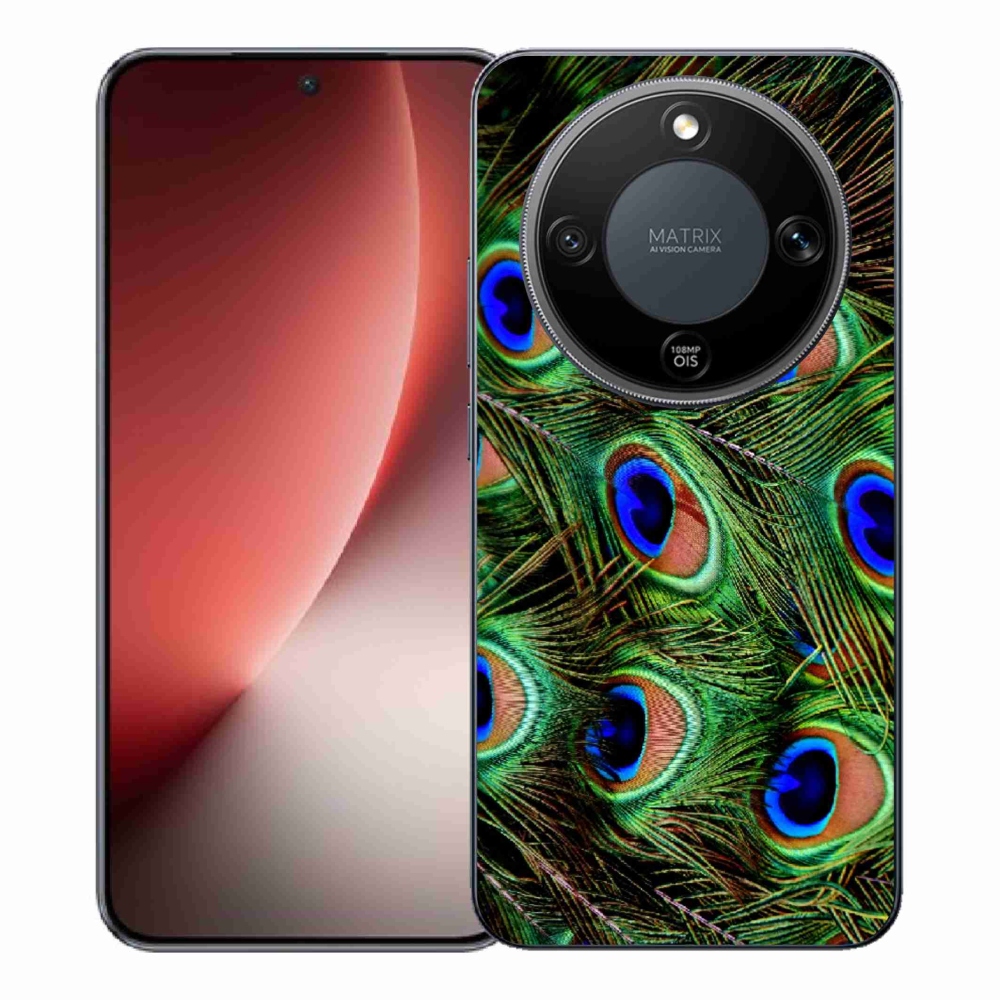 Gelový kryt mmCase na Honor Magic 8 Lite 5G - paví peří