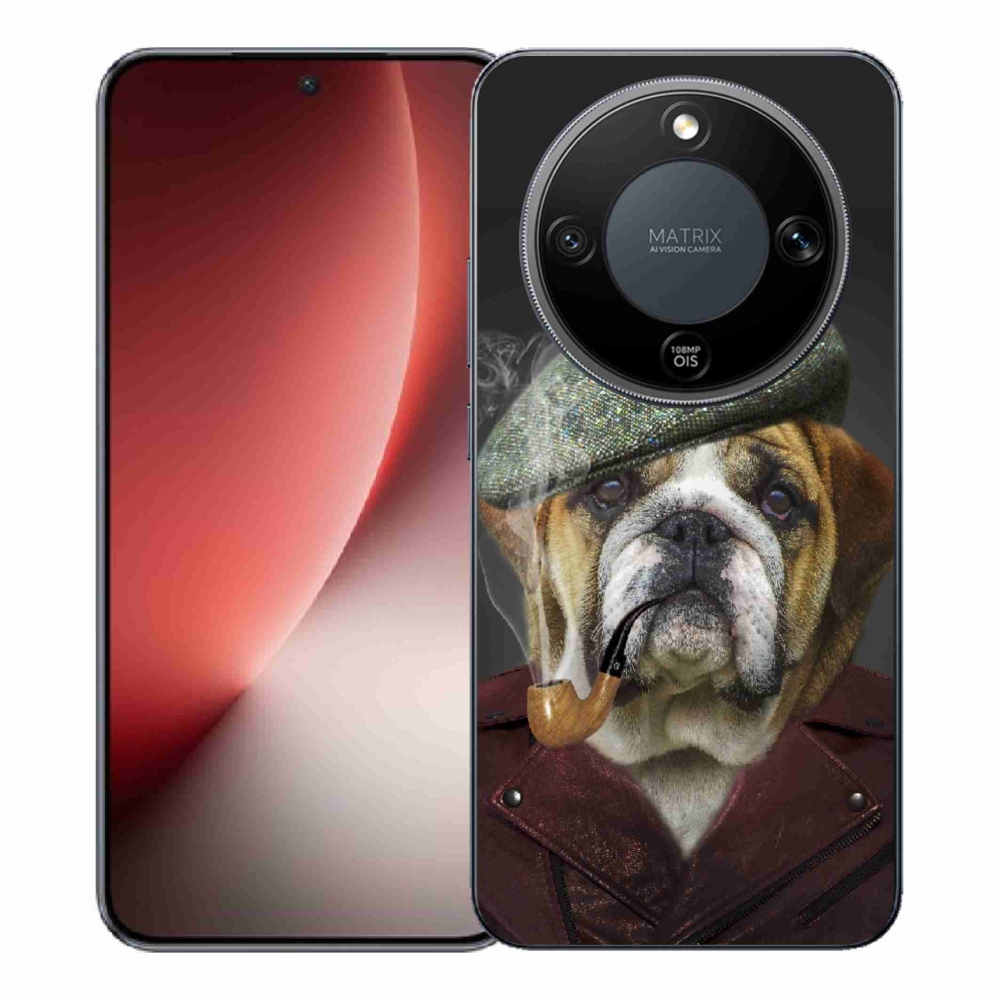 Gelový kryt mmCase na Honor Magic 8 Lite 5G - pes s fajfkou