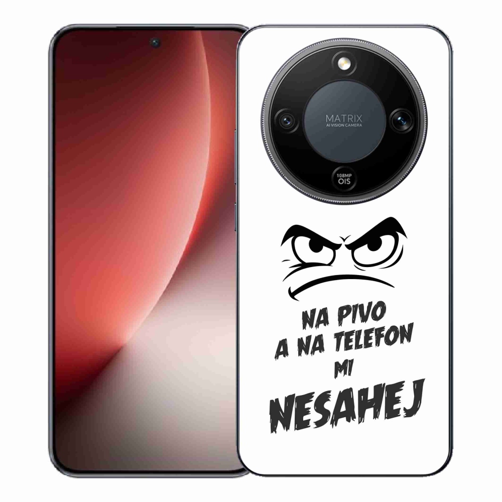 Gelový kryt mmCase na Honor Magic 8 Lite 5G - pivní motiv 2 bílé pozadí