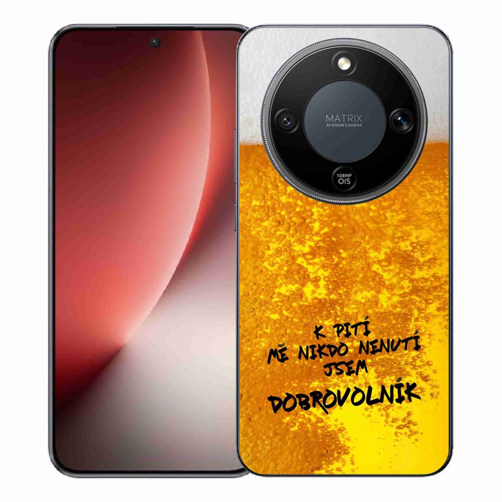 Gelový kryt mmCase na Honor Magic 8 Lite 5G - pivní motiv 4