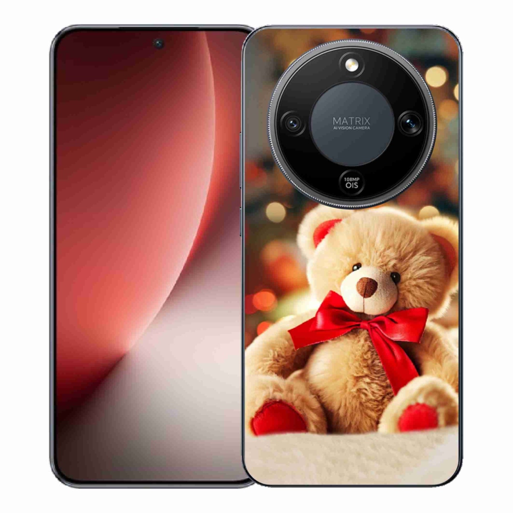 Gelový kryt mmCase na Honor Magic 8 Lite 5G - plyšový medvídek