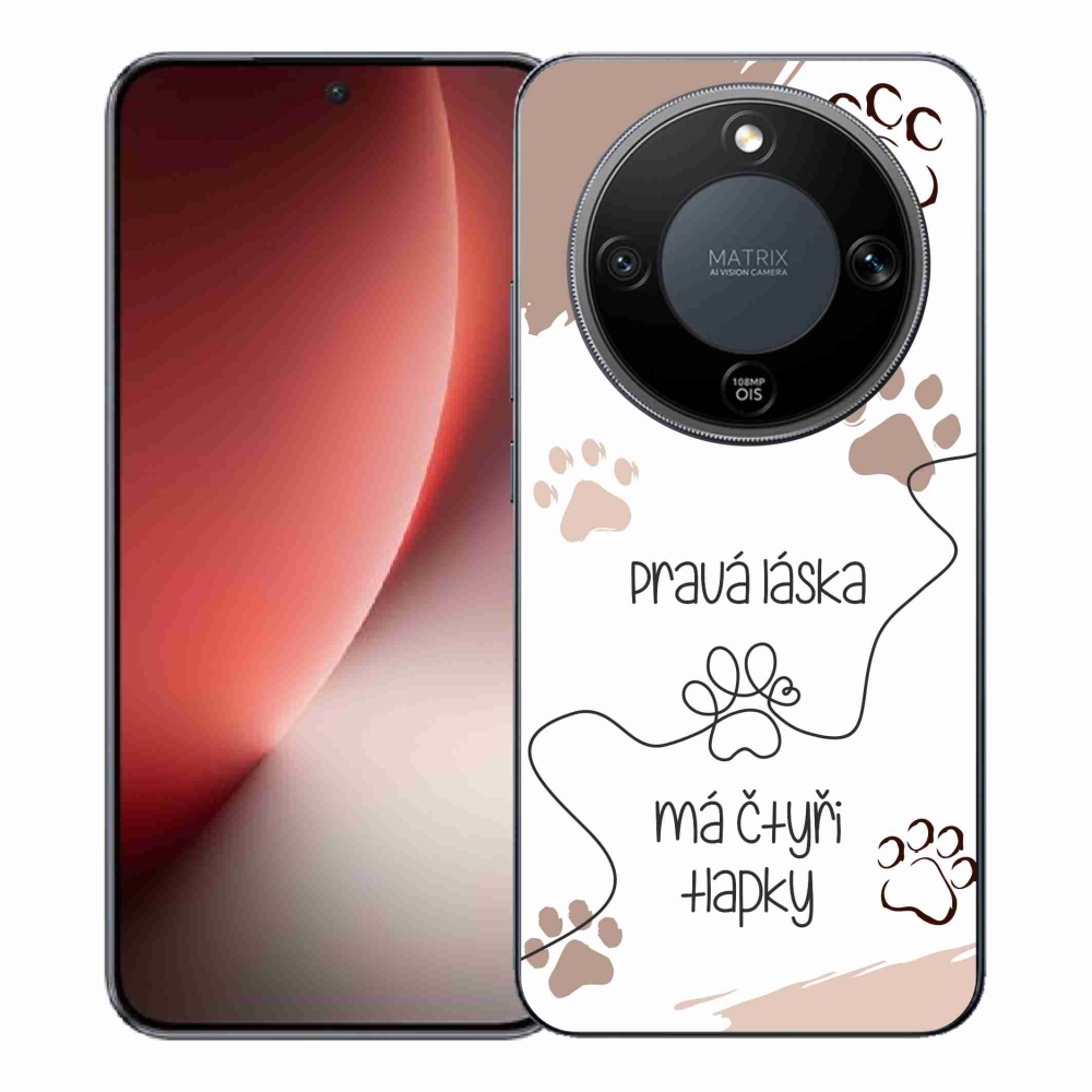 Gelový kryt mmCase na Honor Magic 8 Lite 5G - psí motiv 1 bílé pozadí