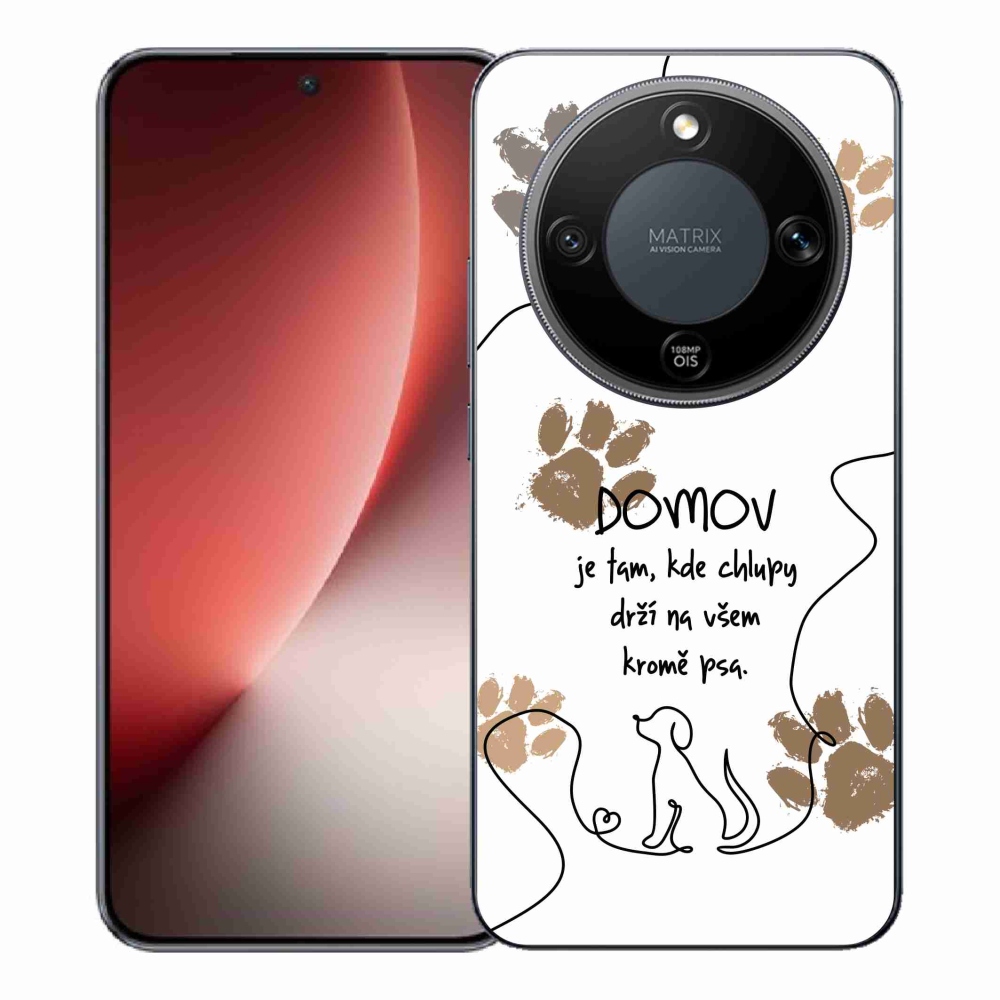 Gelový kryt mmCase na Honor Magic 8 Lite 5G - psí motiv bílé pozadí