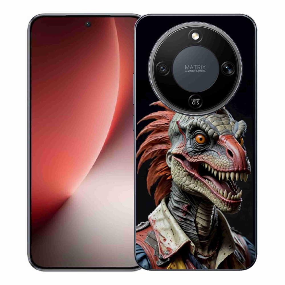 Gelový kryt mmCase na Honor Magic 8 Lite 5G - punk dinosaurus