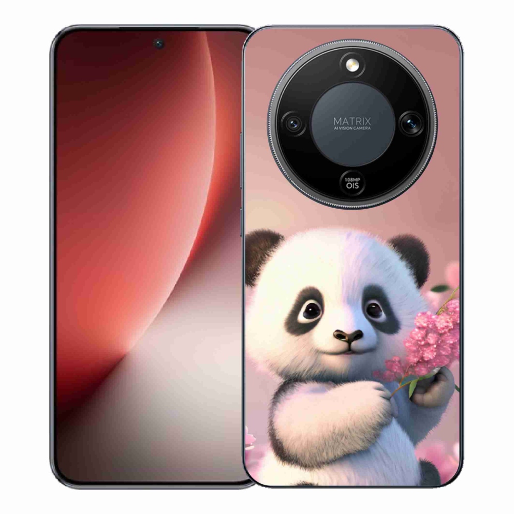 Gelový kryt mmCase na Honor Magic 8 Lite 5G - roztomilá panda