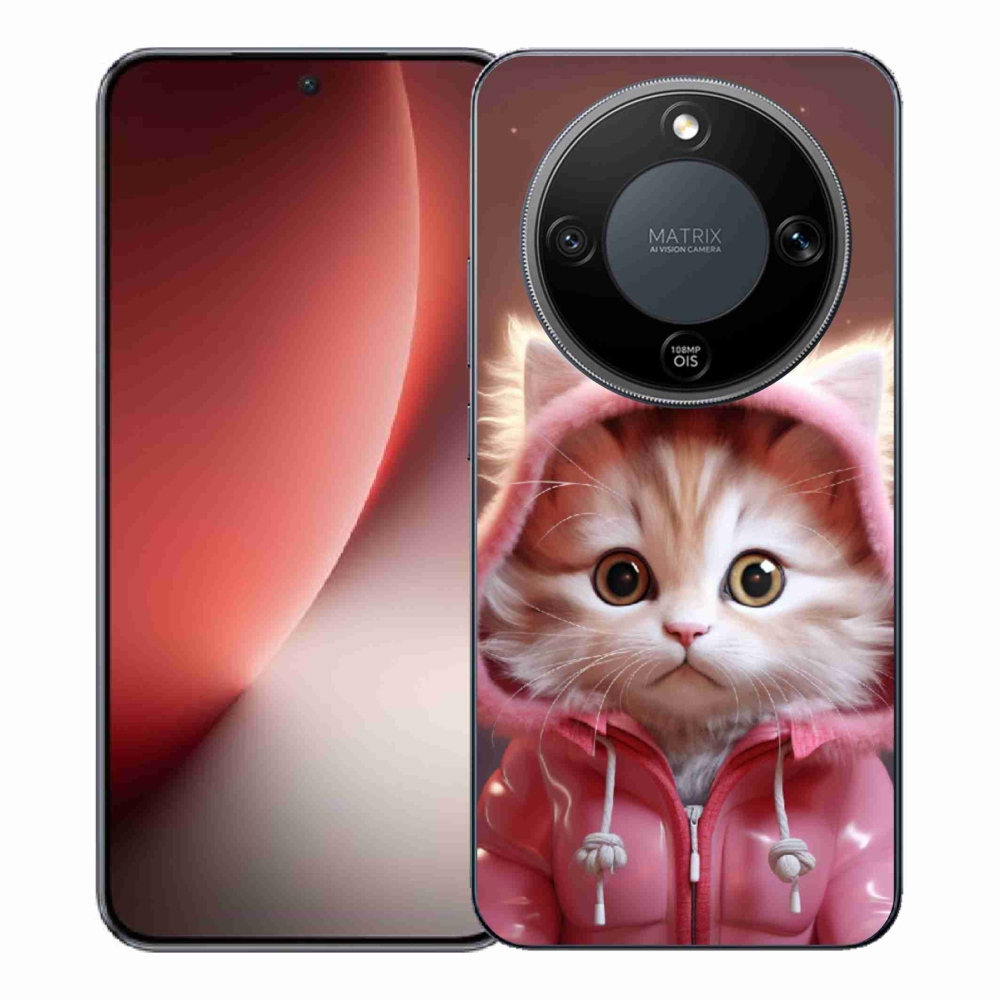 Gelový kryt mmCase na Honor Magic 8 Lite 5G - roztomilé kotě 3