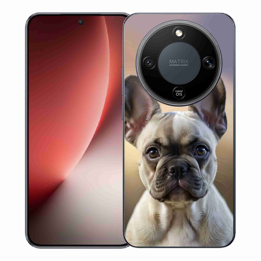 Gelový kryt mmCase na Honor Magic 8 Lite 5G - roztomilý francouzský buldoček