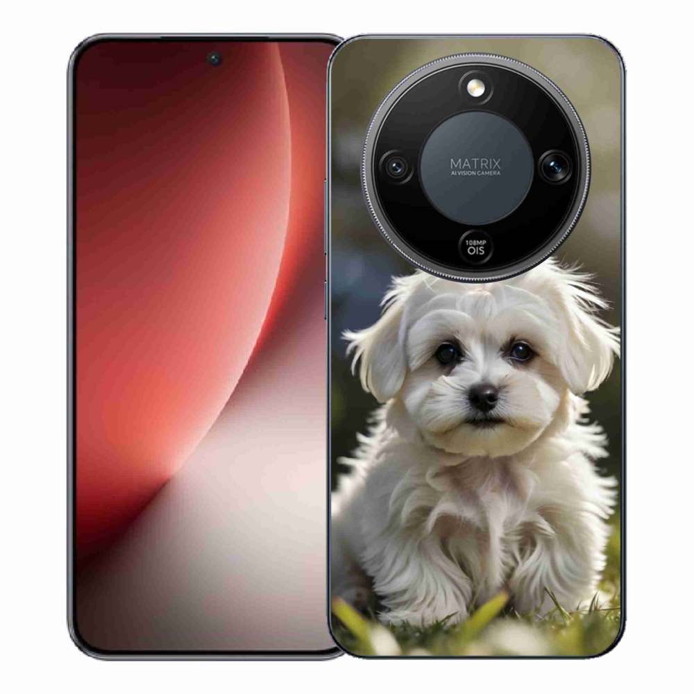 Gelový kryt mmCase na Honor Magic 8 Lite 5G - roztomilý maltézský psík