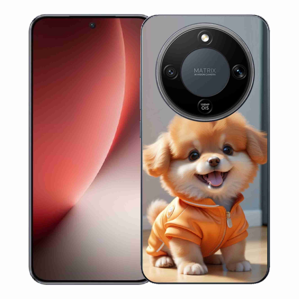 Gelový kryt mmCase na Honor Magic 8 Lite 5G - roztomilý pomeranian v mikině