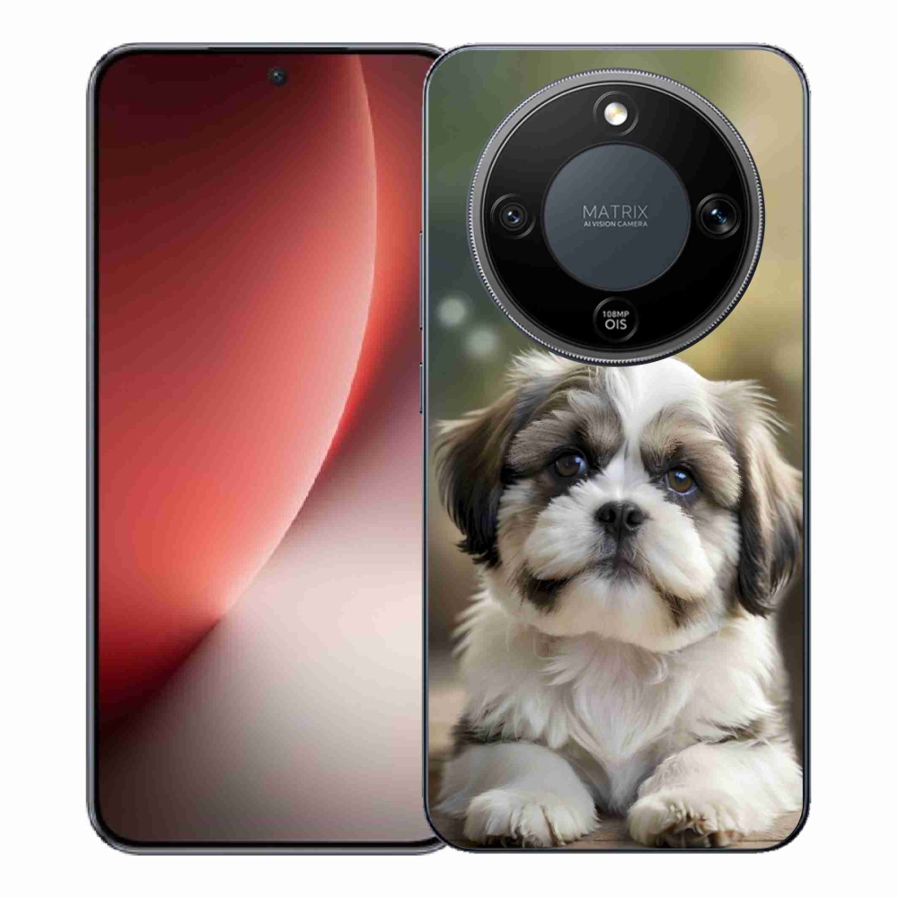 Gelový kryt mmCase na Honor Magic 8 Lite 5G - roztomilý shih-tzu