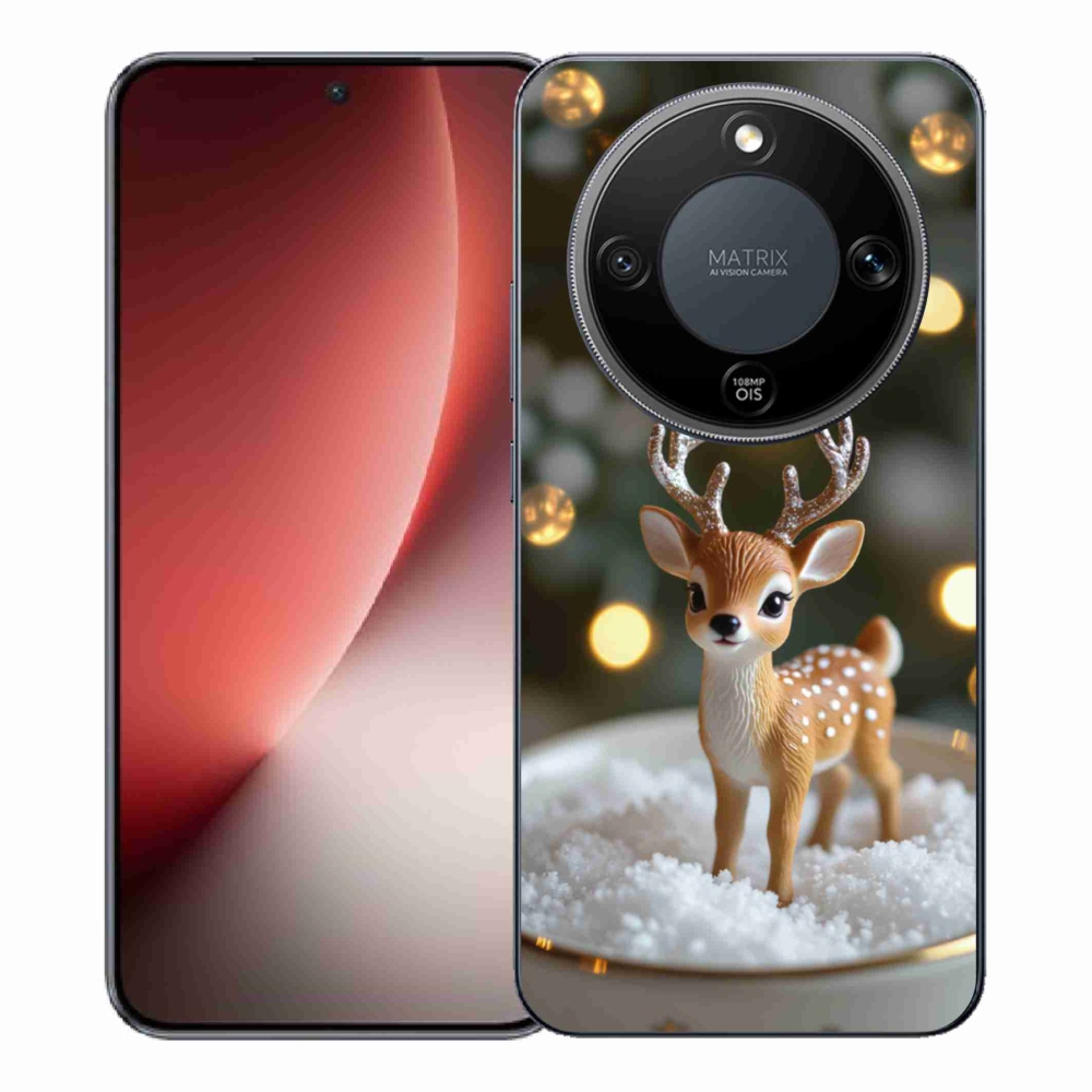 Gelový kryt mmCase na Honor Magic 8 Lite 5G - roztomilý vánoční jelen