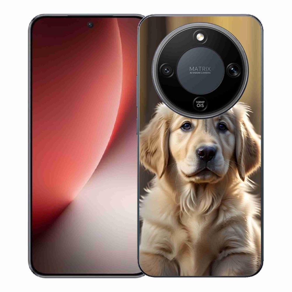 Gelový kryt mmCase na Honor Magic 8 Lite 5G - roztomilý zlatý retrívr