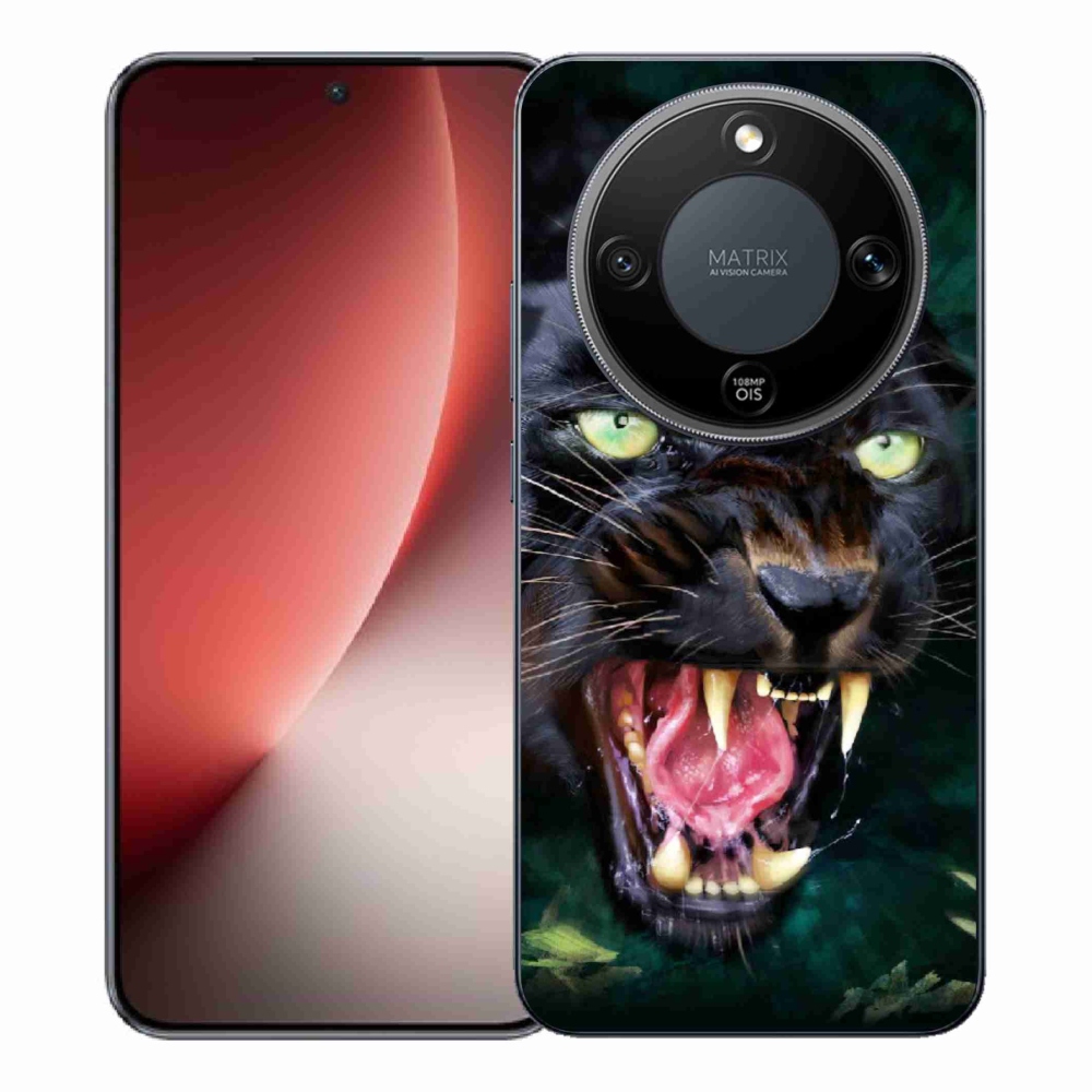 Gelový kryt mmCase na Honor Magic 8 Lite 5G - rozzuřený černý panter