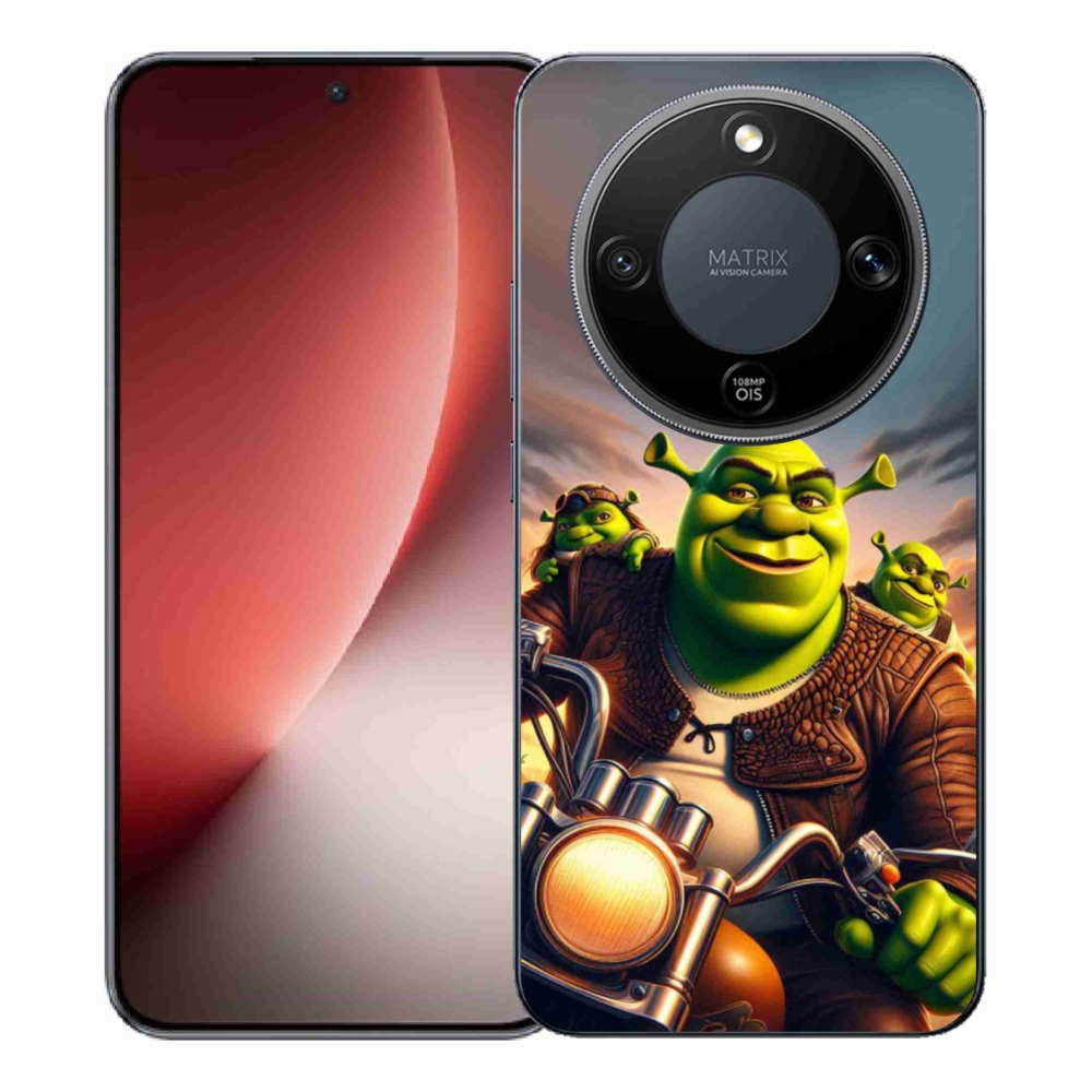 Gelový kryt mmCase na Honor Magic 8 Lite 5G - shrek na motorce