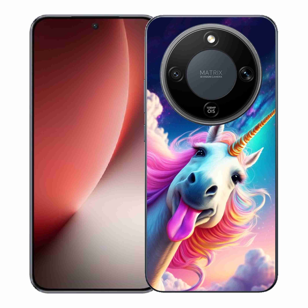 Gelový kryt mmCase na Honor Magic 8 Lite 5G - šílený jednorožec
