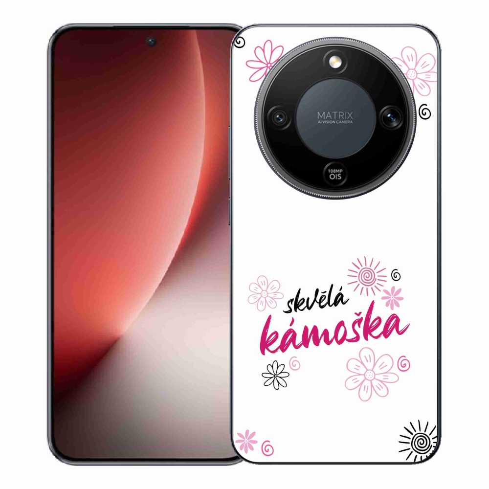 Gelový kryt mmCase na Honor Magic 8 Lite 5G - skvělá kámoška bílé pozadí