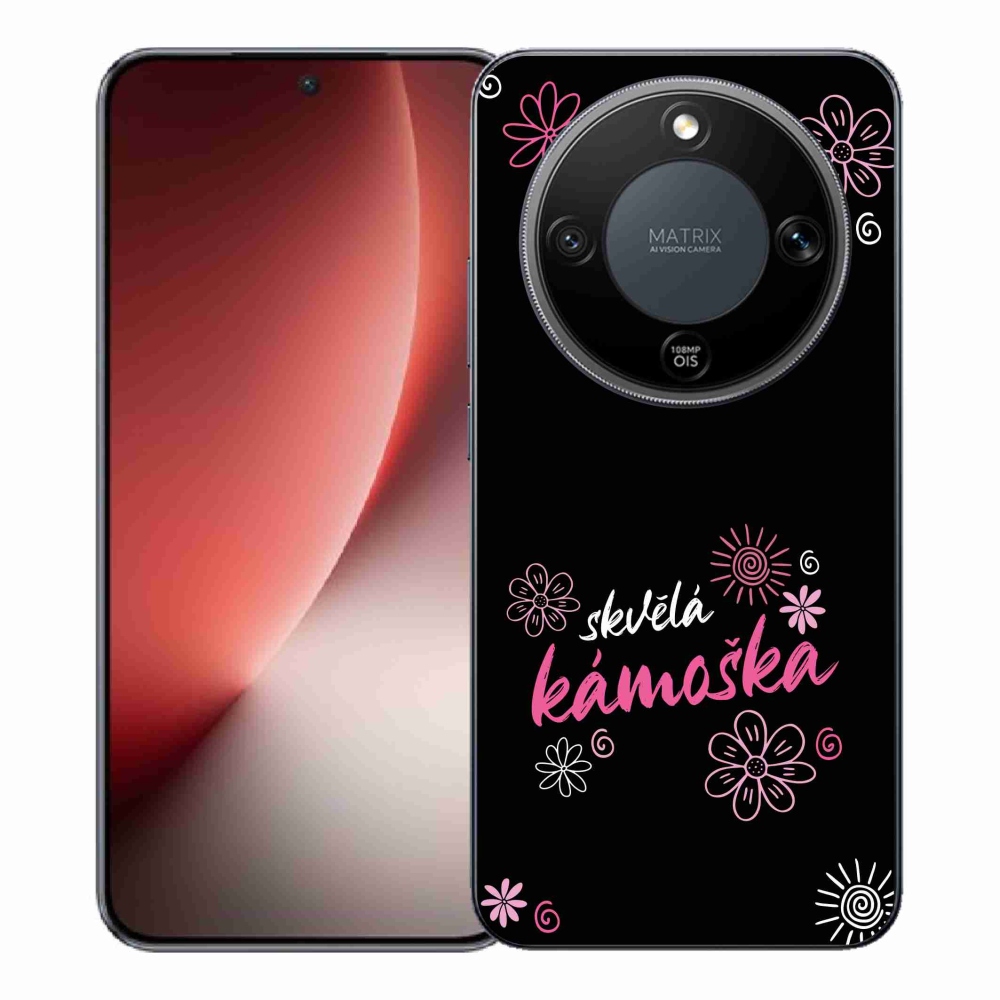 Gelový kryt mmCase na Honor Magic 8 Lite 5G - skvělá kámoška černé pozadí