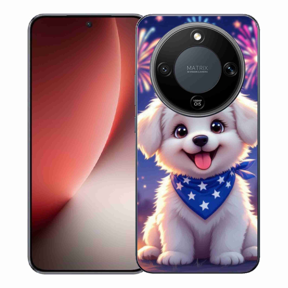 Gelový kryt mmCase na Honor Magic 8 Lite 5G - slavnostní štěně